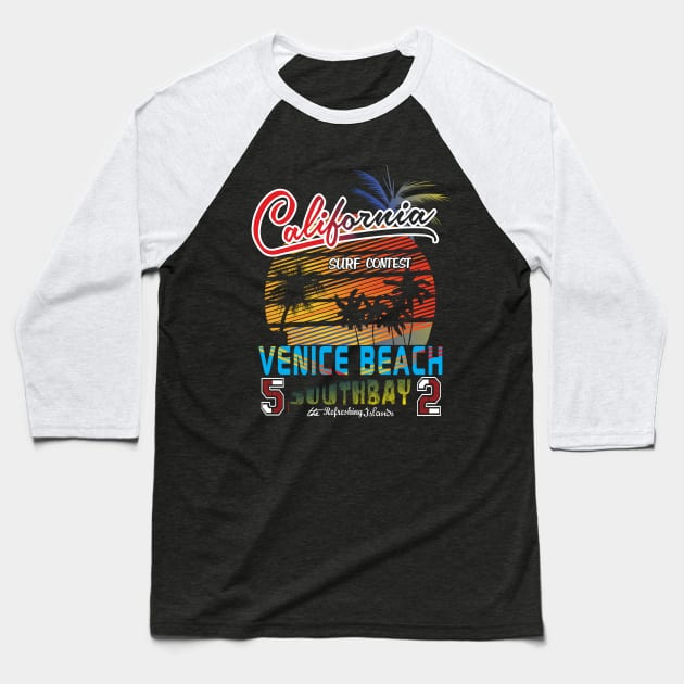 California Venice beach Baseball T-Shirt by RamsApparel08